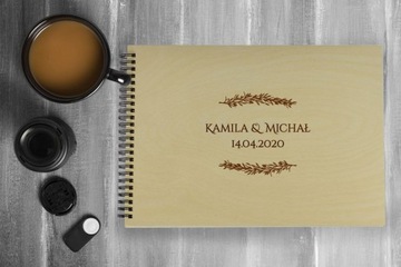 АЛЬБОМ ГОСТЕВОЙ КНИГИ ДЛЯ ФОТОКАБИНЫ, ГРАВИРОВКА НА ДЕРЕВЯНЕ