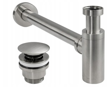 Сифон для умывальника Click-Clack Матовый никель INOX Matt