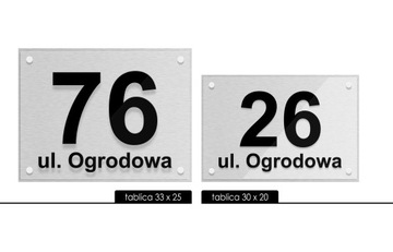 Адресная доска 3D адрес номер дома 33х25 матовый алюминий