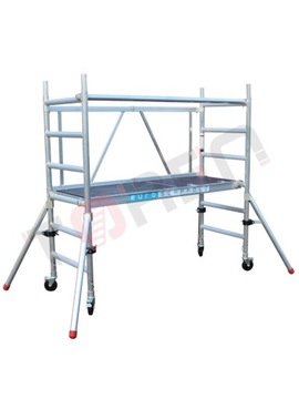 Rusztowanie Przegubowe aluminiowe jezdne Euroscaffold wysrob 3m+poręcz+stab