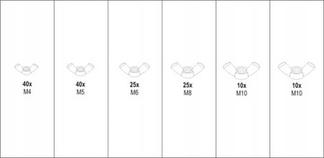 НАБОР МЕТРИЧЕСКИХ БАРАКОВЫХ ГАЙОК YATO 150 ШТ. СОРТЕР YT-06776