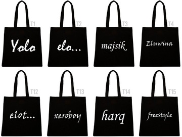 PAKUJ SIĘ ! TORBA Z NAPISEM NADRUK WZÓR T102