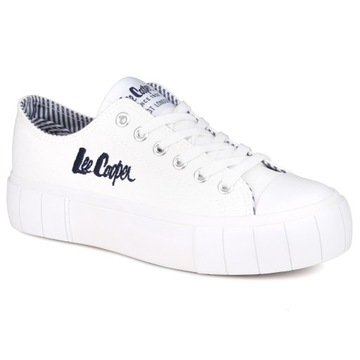 Buty, trampki damskie Lee Cooper WHITE