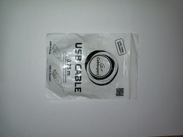 KRÓTKI przedłużacz USB 2.0 kabel 0,75m AA A-A M/F