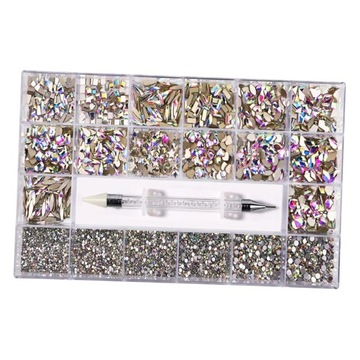 3D Art Cyrkonie Charm Bling Gems