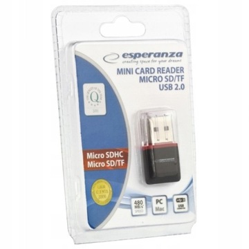 Esperanza черный USB-картридер micro SD