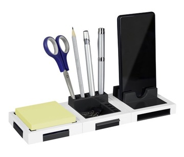 PRZYBORNIK BIUROWY organizer na biurko porty USB