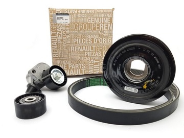 PASEK NAPINACZ KOŁO PASOWE ZESTAW RENAULT 2,0 DCI 7701477344 NOWY ORYGINAŁ