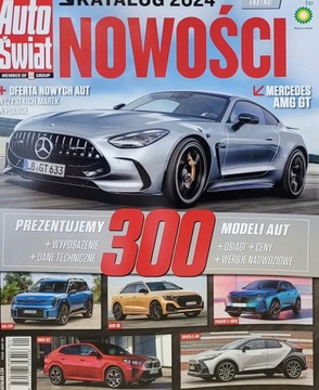 1/2024 AUTO ŚWIAT KATALOG 2024 NOWOŚCI 300 MODLI AUT AUDI KIA PEUGEOT BMW