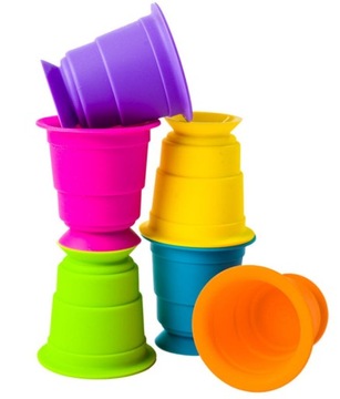 Kubeczki przyssawki 6 szt Fat Brain Toys