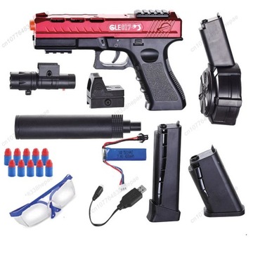 W pełni automatyczny, szybki pistolet zabawkowy z kryształowymi