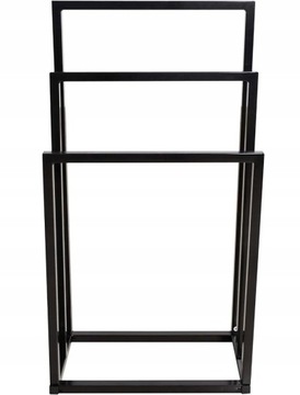 ЧЕРНАЯ МЕТАЛЛИЧЕСКАЯ ВЕШАЛКА ДЛЯ ПОЛОТЕНЕЦ НА 3 РУЧКИ