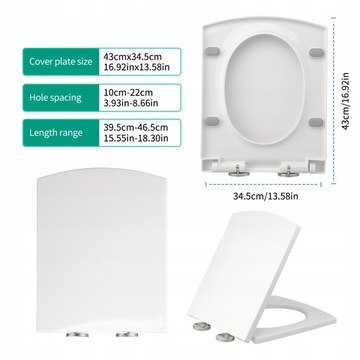 СИДЕНЬЕ ДЛЯ УНИТАЗА ТОЛСТОЕ, УНИВЕРСАЛЬНЫЙ КВАДРАТНЫЙ