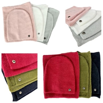 ПОЛЬСКИЙ КОМПЛЕКТ ШАПКА + ЮБКА АЛЬПАКА ТРУБА - ЦВЕТА