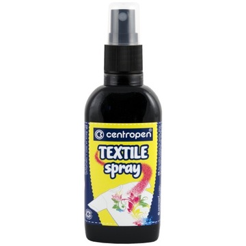 Farba do tkanin 110ml ubrań CZARNA koszulek spray
