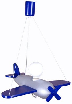 LAMPA WISZĄCA DO POKOJU DZIECKA SAMOLOT DREWNIANA