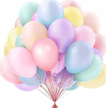 Balony kolorowe PartyDeco PASTELOWE zestaw XXL - 60szt.