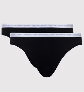 Calvin Klein figi majtki damskie czarne komplet 2 sztuki 000QD3789E XS