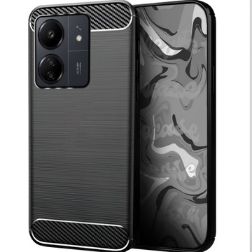 ЧЕХОЛ ДЛЯ Xiaomi Redmi 13C / Poco C65 | КОРПУС ARMOR CARBON ЧЕРНЫЙ