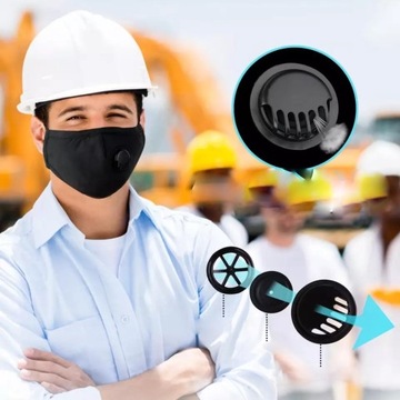 НАБОР ЧЕРНОЙ маски + 3 ФИЛЬТРА PM 2.5