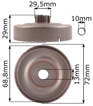 Корзина барабана сцепления STIHL MS260 026 024 240 .325