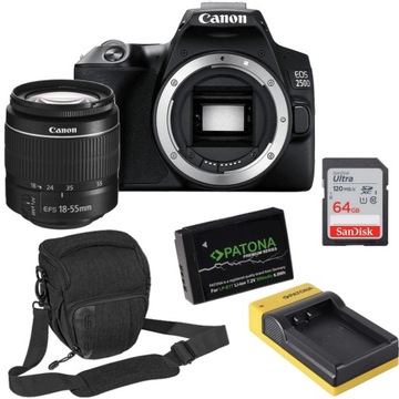 APARAT CANON EOS 250D + 18-55mm f 4-5.6 IS STM