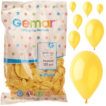 BALONY urodziny na DEKORACJE pastelowe ŻÓŁTE 100x