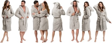 ЖЕНСКИЙ ХАЛАТ BEAR TEDDY С УШАМИ ПОДАРОЧНЫЙ ПЛЮШ