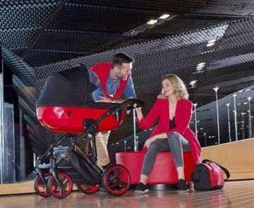 Детская коляска Diamond S Line V2 Junama 4 в 1 красный 01 | КОСМО