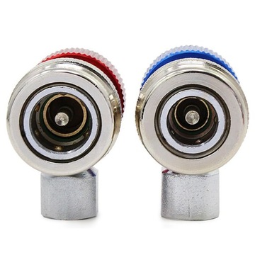 SZYBKOZŁĄCZKI DO KLIMATYZACJI SAMOCHODOWEJ AC R134A ADAPTERAMI 1/4''