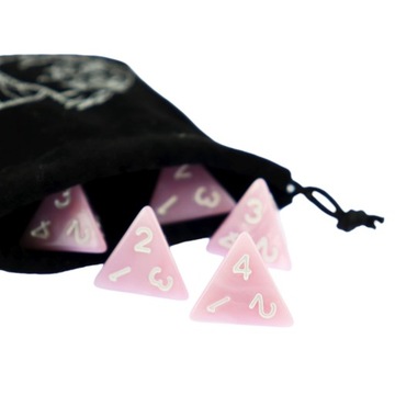 ZESTAW 25 KOSTEK K4 RPG UROCZA WRÓŻKA KOŚĆ CZTEROŚCIENNA