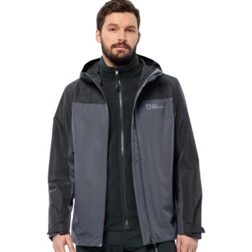 MĘSKA KURTKA ZIMOWA JACK WOLFSKIN POLAR POLARTEC 3W1 WODOODPORNA XL