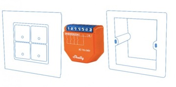 Контроллер сцены Shelly PLUS i4 WiFi, 4 входа