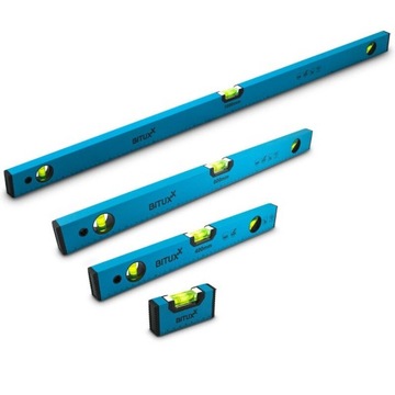 Zestaw poziomice magnetyczne 10 / 40 / 60 / 100cm mocne budowlane