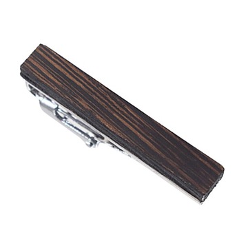 Drewniana spinka do krawata w naturalnym stylu Proste zapięcie na drążek Praktyczna zwykła ościeżnica