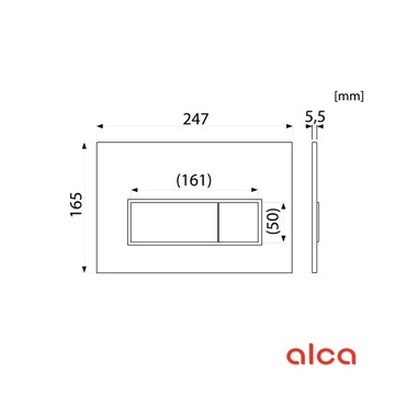 Кнопка смыва для унитаза Матовый никель Alcaplast Delfin Flat THIN профиль