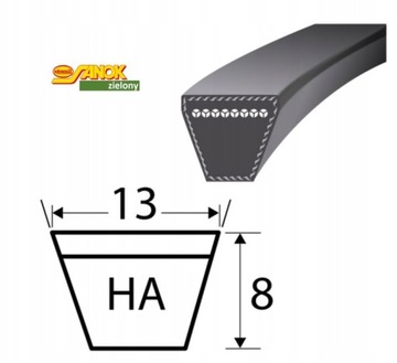 PASEK KLINOWY C-330 HA-1250 STOMIL SANOK ZIELONY