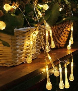 GIRLANDA 20 LED солнечная лампа, гирлянда Tears