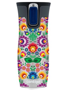 Contigo West Loop 2.0 kubek termiczny premium 470ml - Folk -Stainless Steel