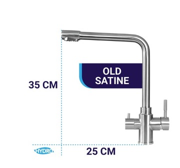 WYLEWKA BATERIA TRÓJDROŻNA OLD SATINE DO FILTRÓW =