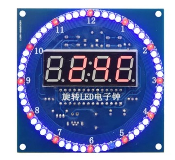 Elektroniczny Zegar LED DS1302 DIY DATA ALARM TERMOMETR OBUDOWA