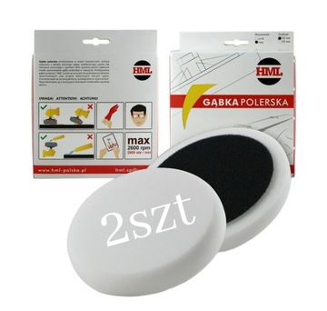 GĄBKA POLERSKA BIAŁY 150mm mocowany na rzep 125mm