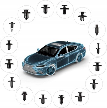 НАБОР УНИВЕРСАЛЬНЫХ АВТОМОБИЛЬНЫХ ЗАЖИМОВ 675 ЭЛЕМЕНТОВ - ПРЕМИУМ НАБОР