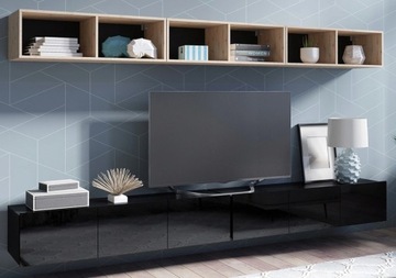 MODERN 33 секция, черный глянец, дуб ремесленный