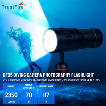 Фонарик для дайвинга TrustFire DF35