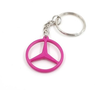 Brelok do kluczy - Mercedes MINI. Różowy.