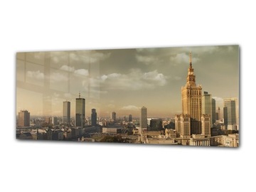obraz szklany do salonu 125x50 nadruk miasto