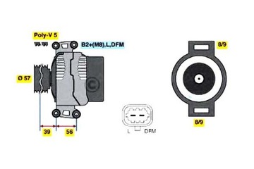 ALTERNÁTOR 12V BOSCH 0986044020 09131264