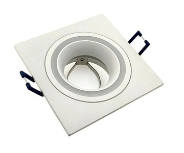 Lampa oprawa oczko sufitowa podtynkowa punktowa biała kwadratowa Idealed
