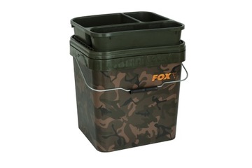 ZESTAW Fox Camo Square TACKA, WIADRO z pokrywą Fox Square Bucket 10 litrów